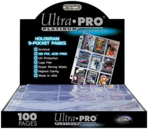 Trading Card Pages Plastic 9 Pocket 100ct Binder Sleeves Protect Storage