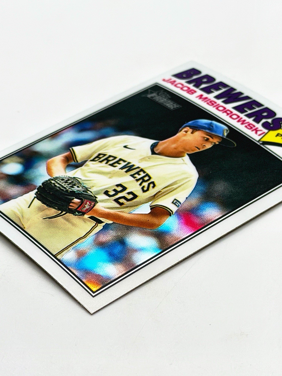 2025 Topps Heritage – Jacob Misiorowski RC – Chrome SP – Brewers – No. 144🏆