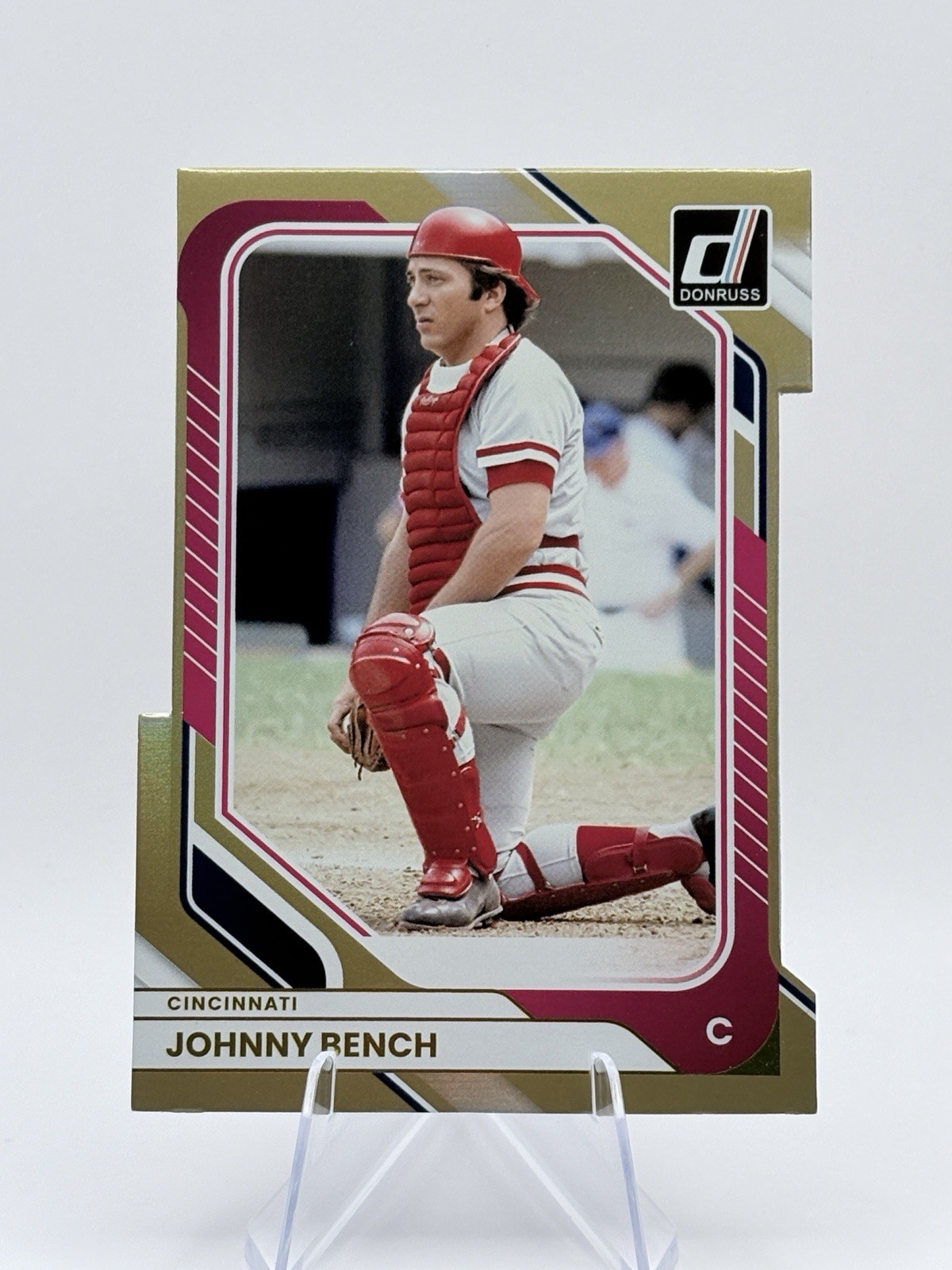 2026 Donruss Johnny Bench Gold Die-Cut SP /25 #2 Cincinnati Reds HOF Legend