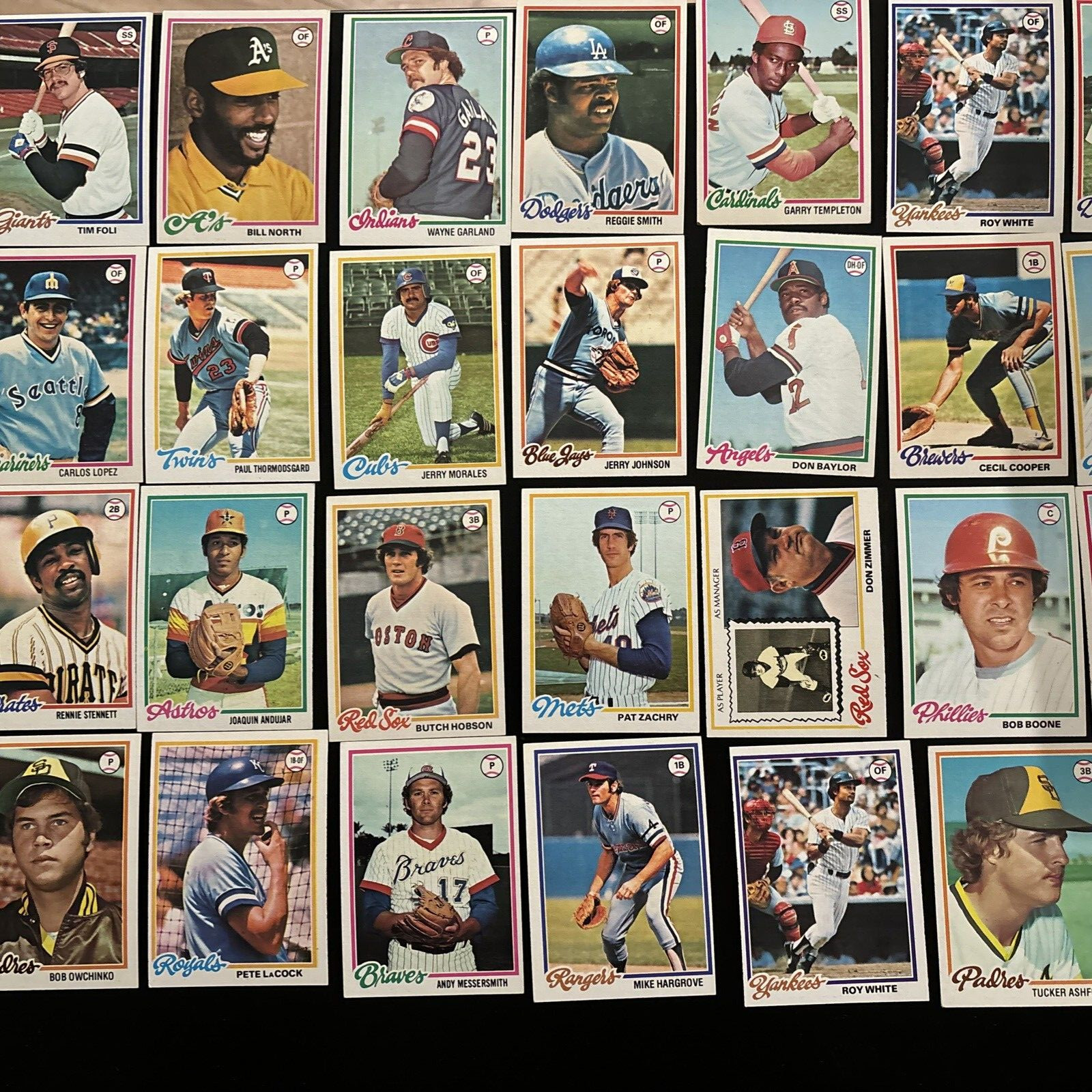 1978 Topps Baseball Card Singles #1-175 U-Pick EX+ FREE SHIPPING
