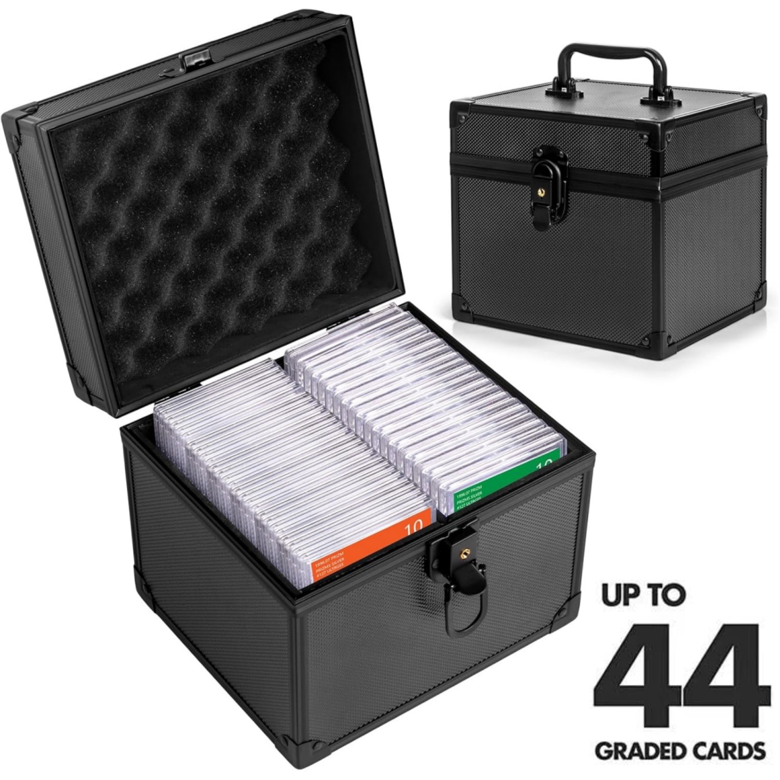 2 Slot Graded Card Case Storage Box for 40+ PSA Slabs ,Card Holders, Toploaders