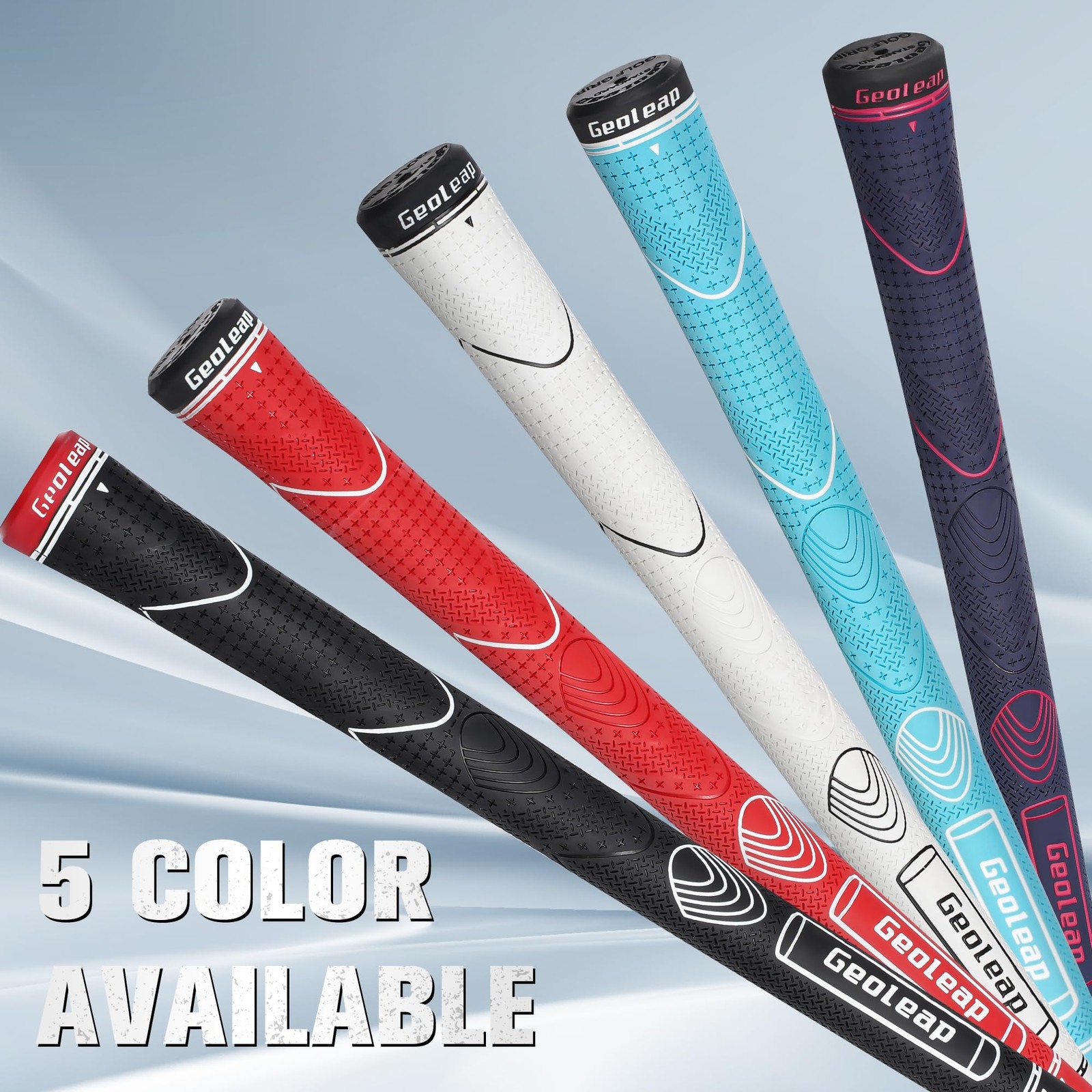Geoleap Rubber Golf Midsize, White-Classic( 13 Grips Only with 15 Tapes)
