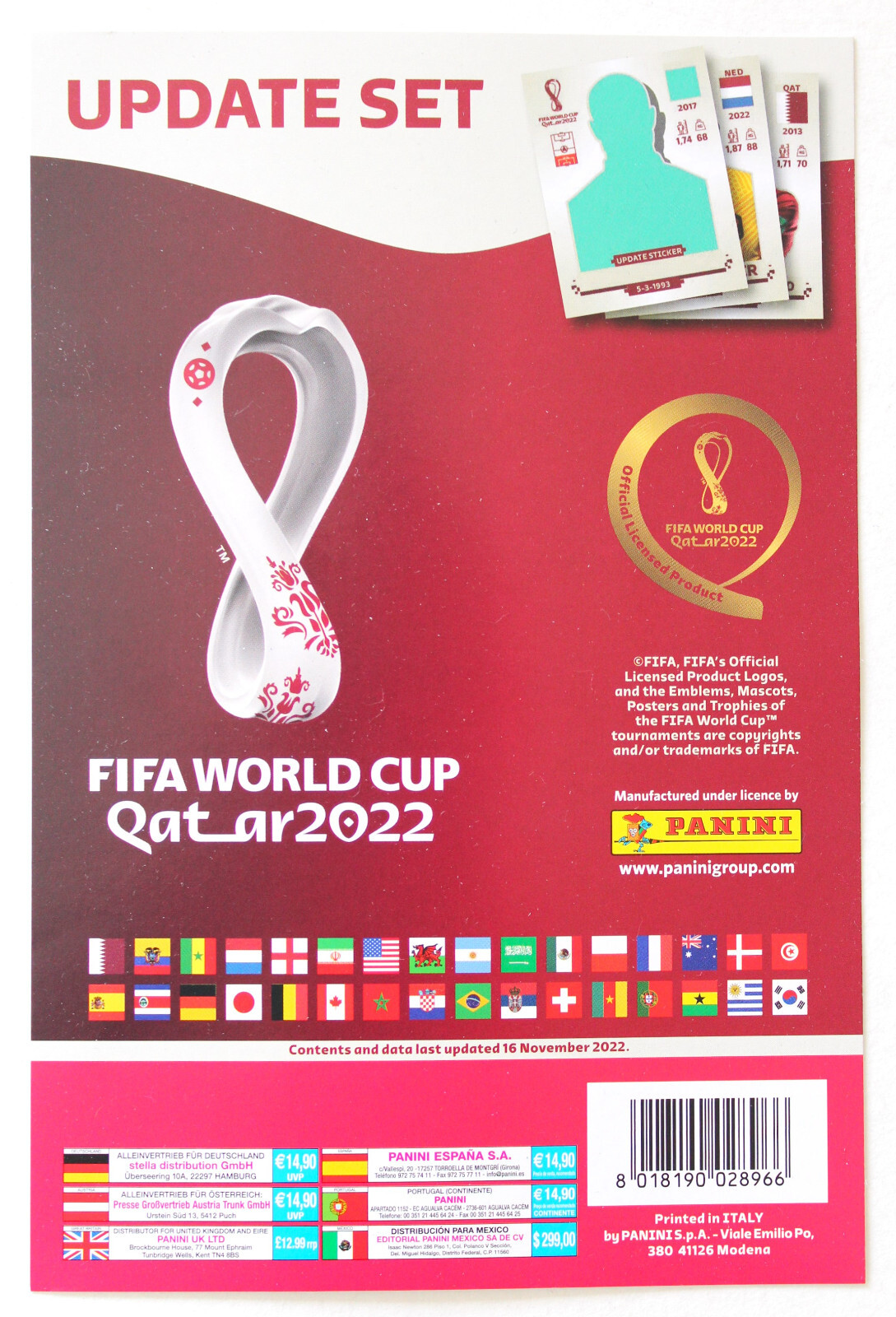Panini FIFA World Cup WM Qatar 2022 – Update Set 79 + 1 Update Stickers