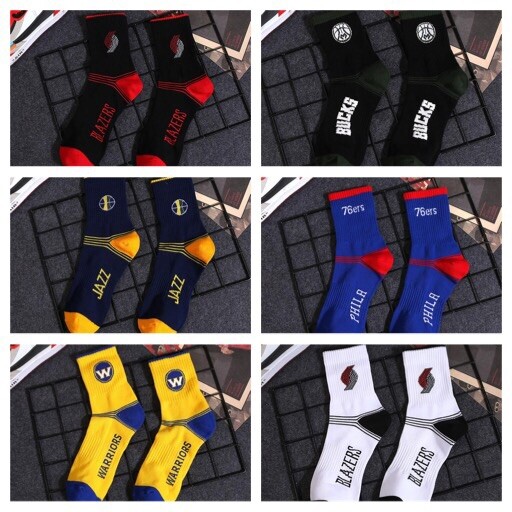 NBA Team Logo Socks, Short Crew Length (Large,10-12) Variety of Teams Available