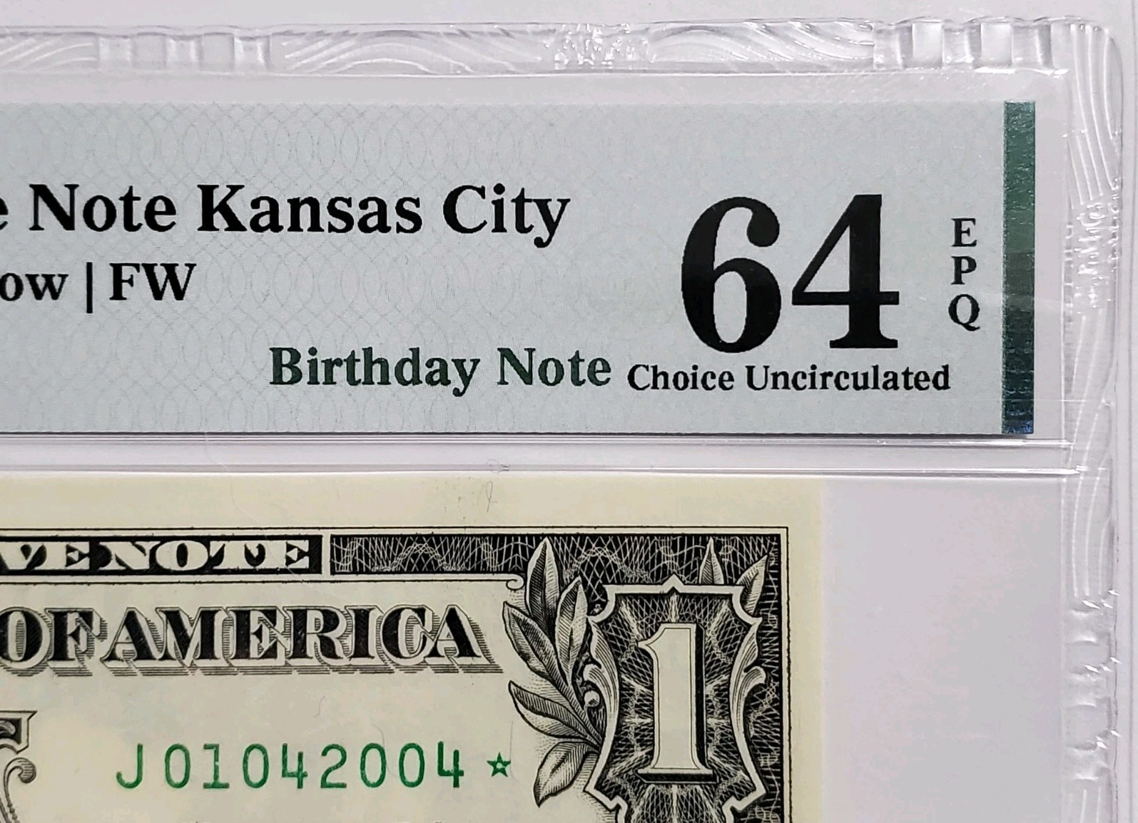$1 Bill STAR Note VICTOR WEMBANYAMA Wemby Birthday Date PMG 64 – J 01042004 *
