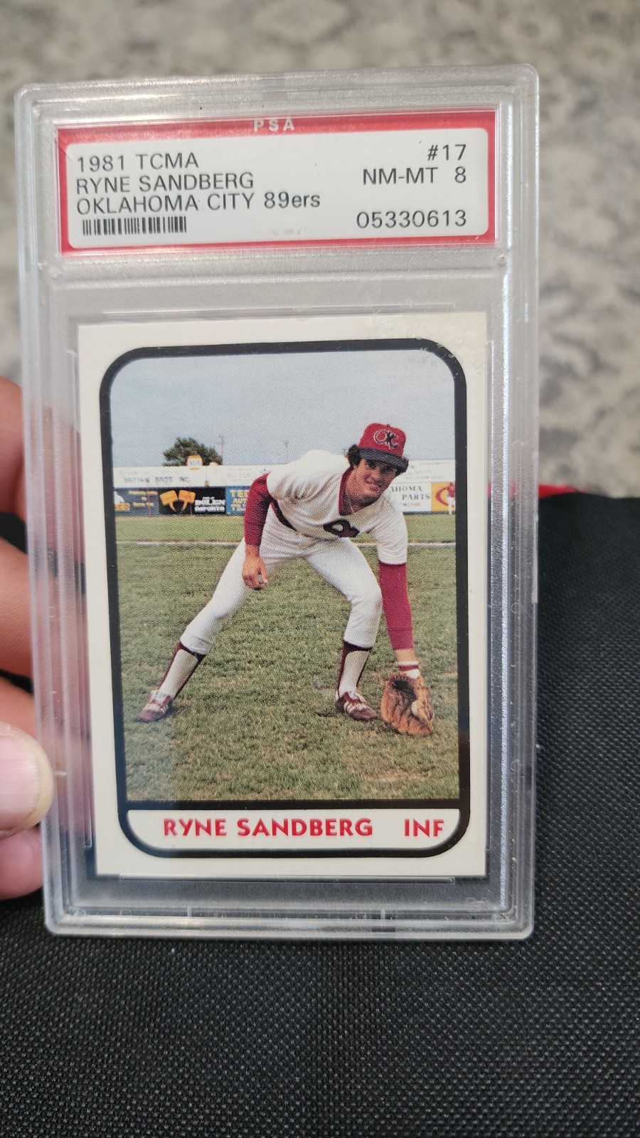1981 Ryne Sandberg Psa 8 Tcma #17 Minor League Oklahoma City 89ers His 1st Card!