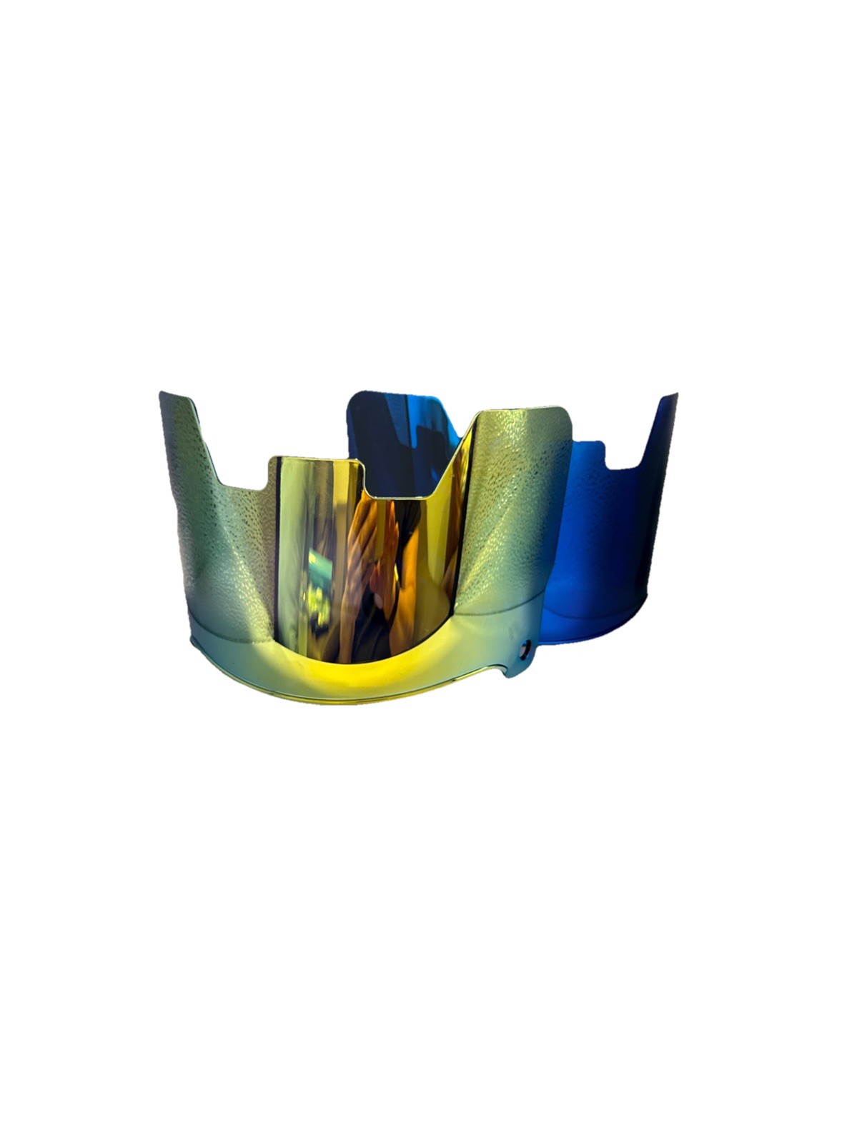 Full Football Helmet Shield Visor —Set Of 2 Gold And Blue!!! Both Chrome Mirror