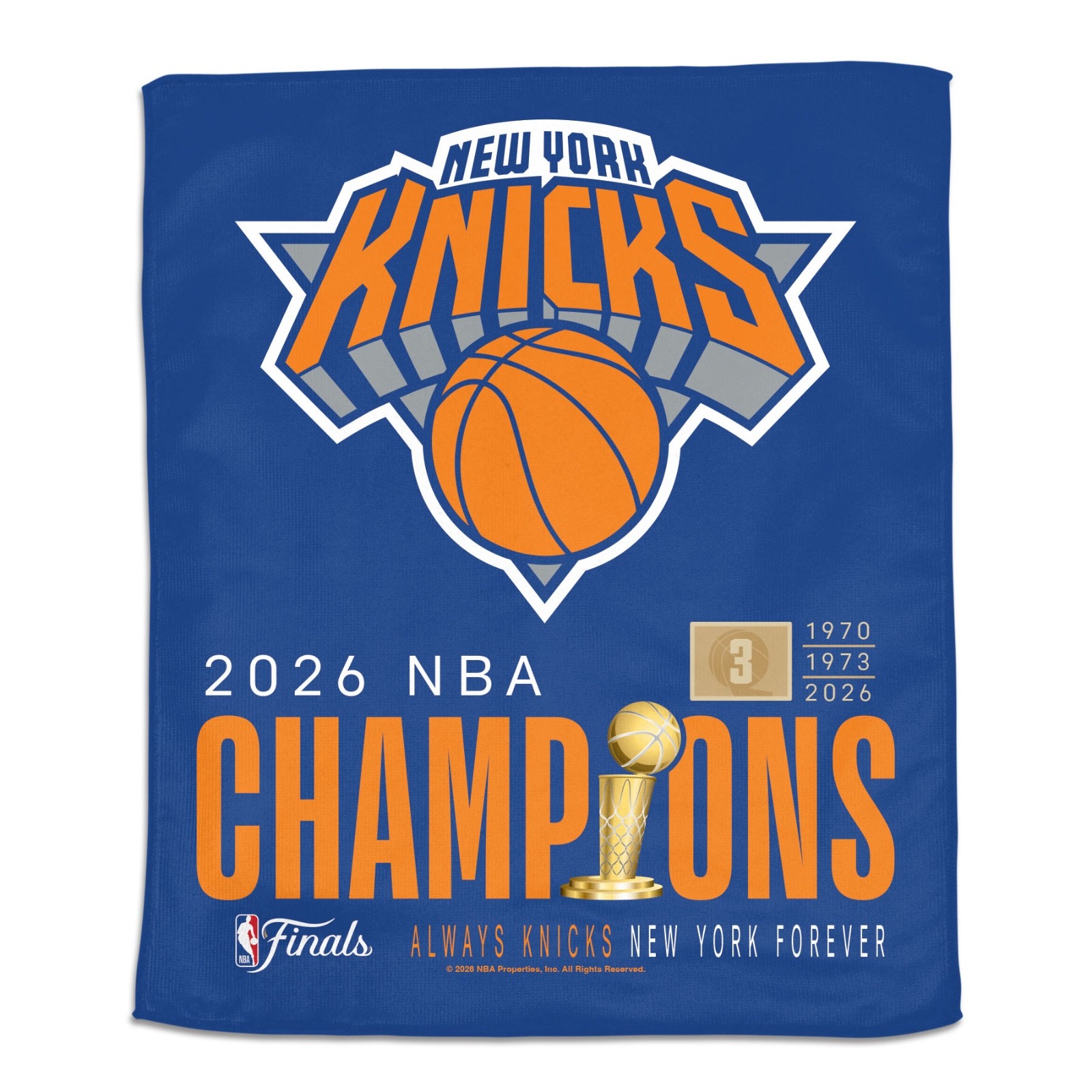 2025 2026 NBA Finals Champions New York Knicks Rally Towel Parade.