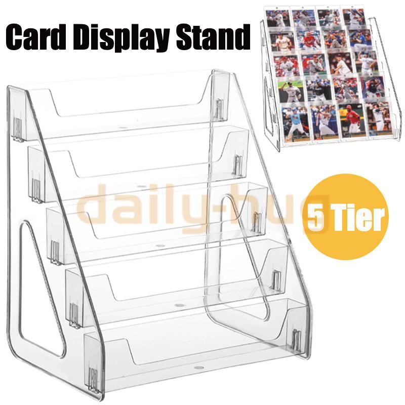 Trading Card Display Stand, 5 Tier Vertical Holder for Baseball Basketball Sport