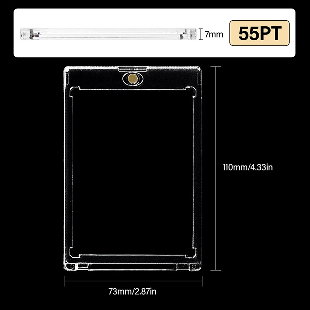 5-30Pcs Thick Magnetic Card Sleeve Card Holder 55Pt-180Pt Hard Plastic Protector