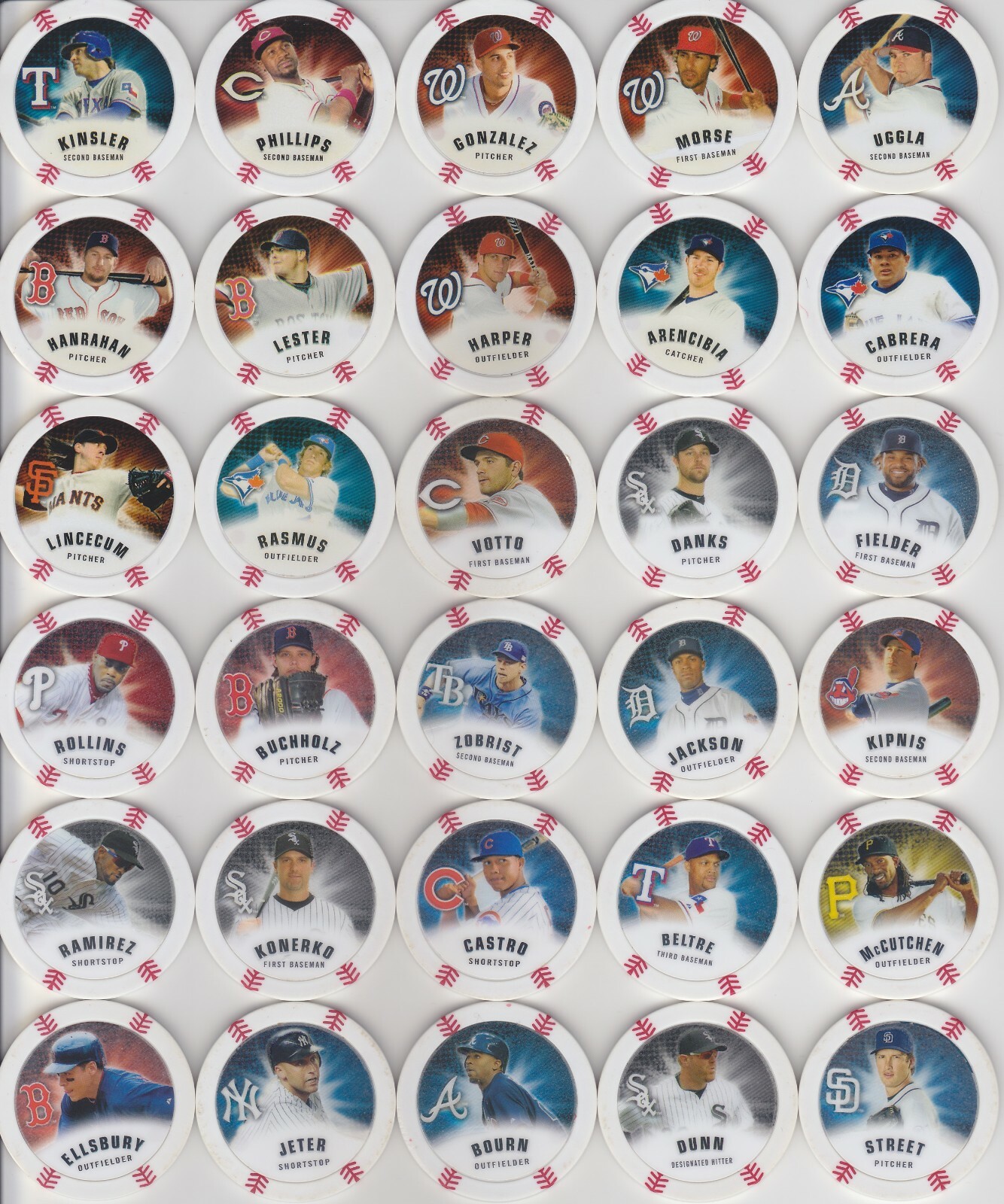 2013 Topps MLB Chipz – Glow in the Dark Poker Chips – You Pick Your Chipz