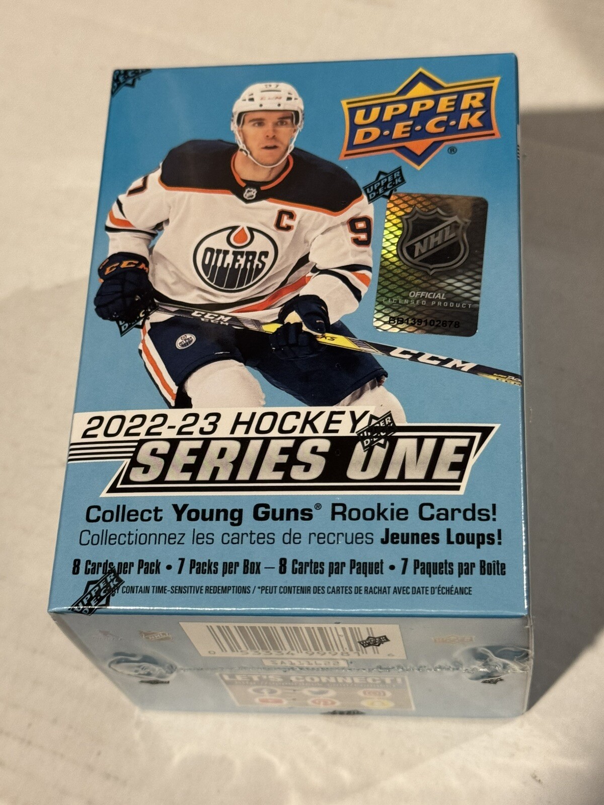 2022-23 Upper Deck Series 1 Hockey Blaster Box Sealed 7 Packs 8 Cards Per Pk