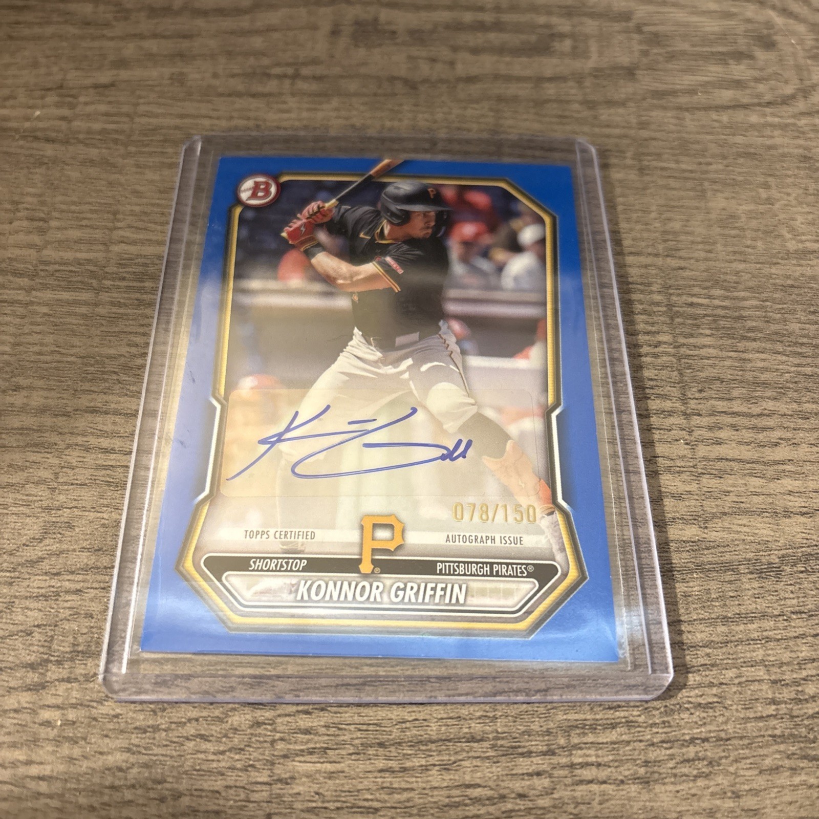 2026 Bowman Konnor Griffin True Blue Auto 78/150 BPA-KG Rookie Pirates