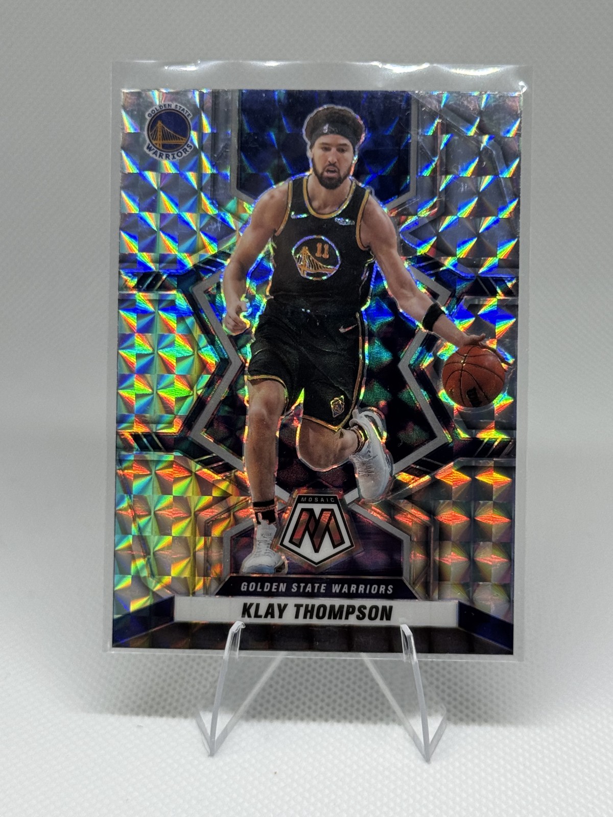 2021-22 Panini Mosaic – Klay Thompson #119 Silver Prizm