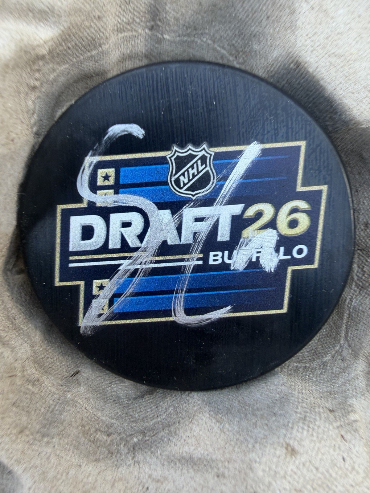 Ivar Stenberg Autograph Signed Hockey Puck 2026 NHL Draft Top Prospect Sweden