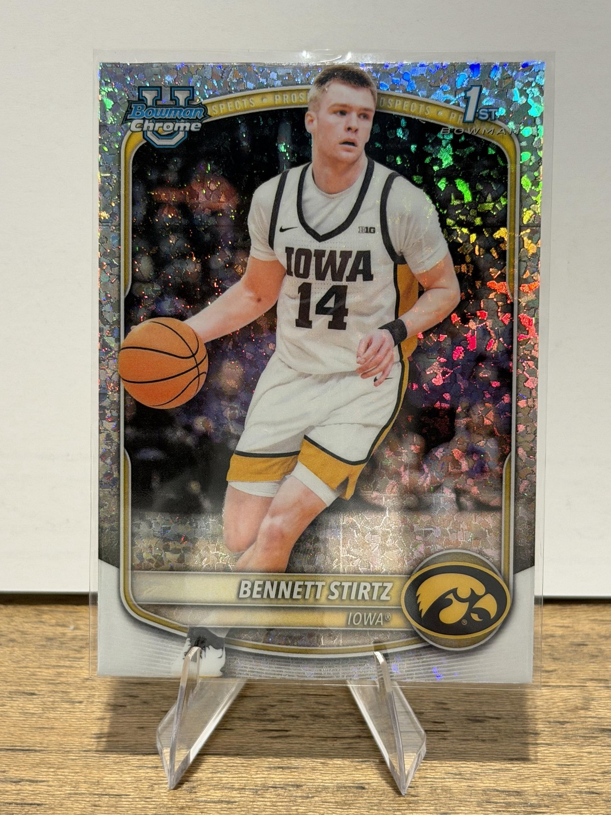 2025-26 Bowman #BCP-90 Bennett Stirtz Chrome Prospects Mini-Diamond Refractor