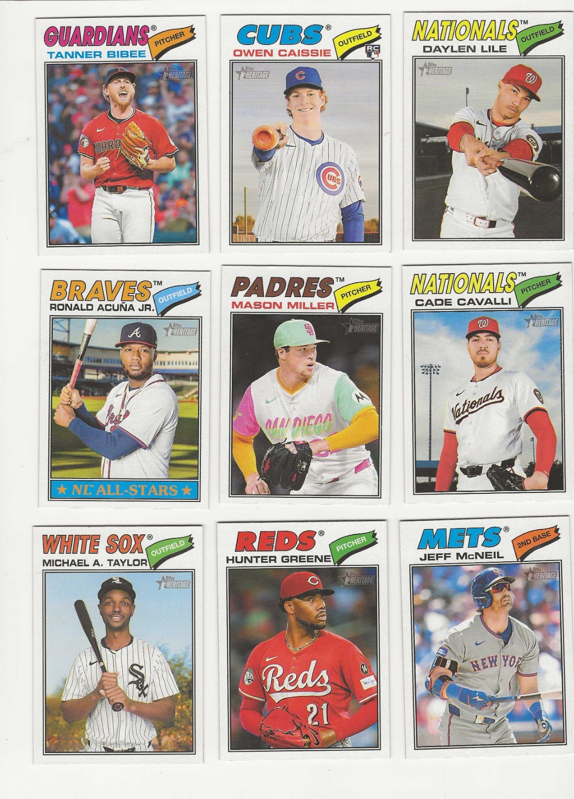 2026 Topps Heritage Baseball Complete Master Set 1-400 Including 100 SP’s