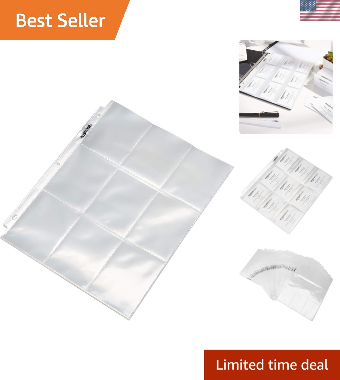 500-Pack 9-Pocket Trading Card Protectors for Binders – Acid-Free Clear Sleeves