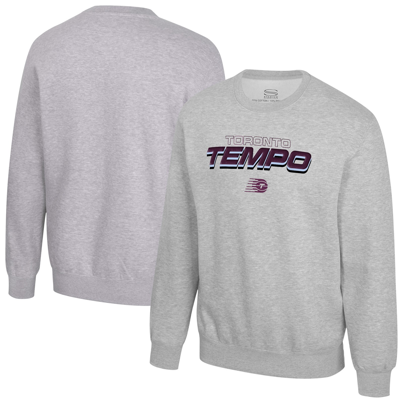 Unisex Stadium Essentials Heather Gray Toronto Tempo Puff Fleece Sweatshirt