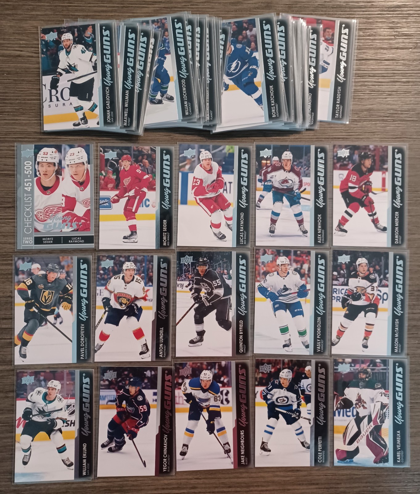 2021-22 Upper Deck Series 2 Complete Young Guns Set 451-500 RC SP