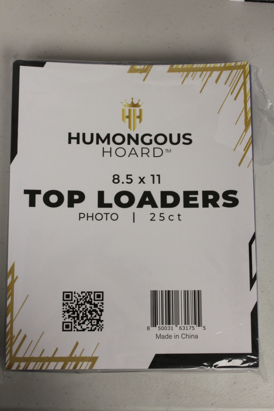 (50) 8.5 x 11 Humongous Hoard Photo/Docuent Top Loader (2) Packs of 25