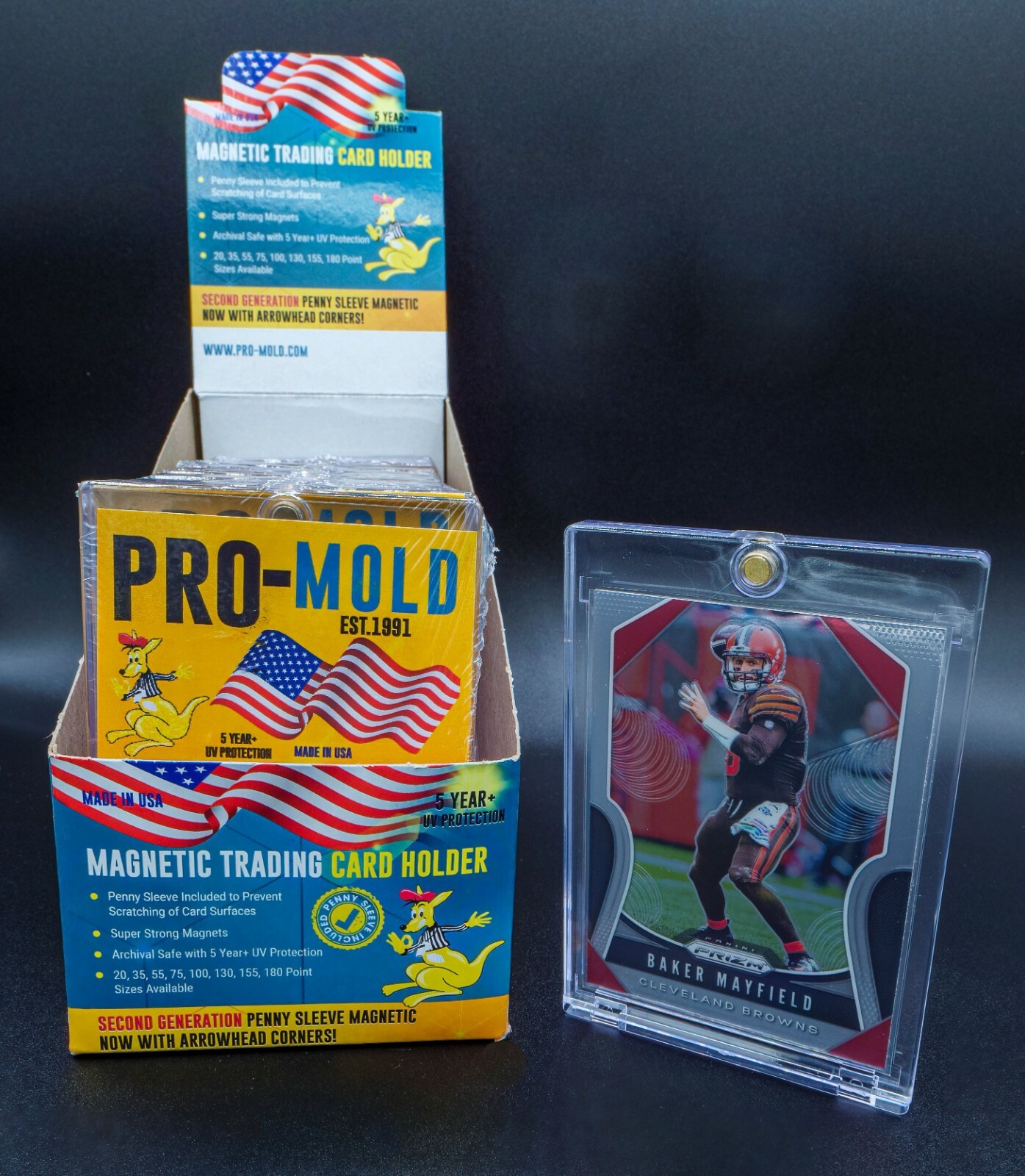 (5-Pack) Pro-Mold Magnetic with Sleeve 2ND GEN – 35pt Sleeved Size Card Holder