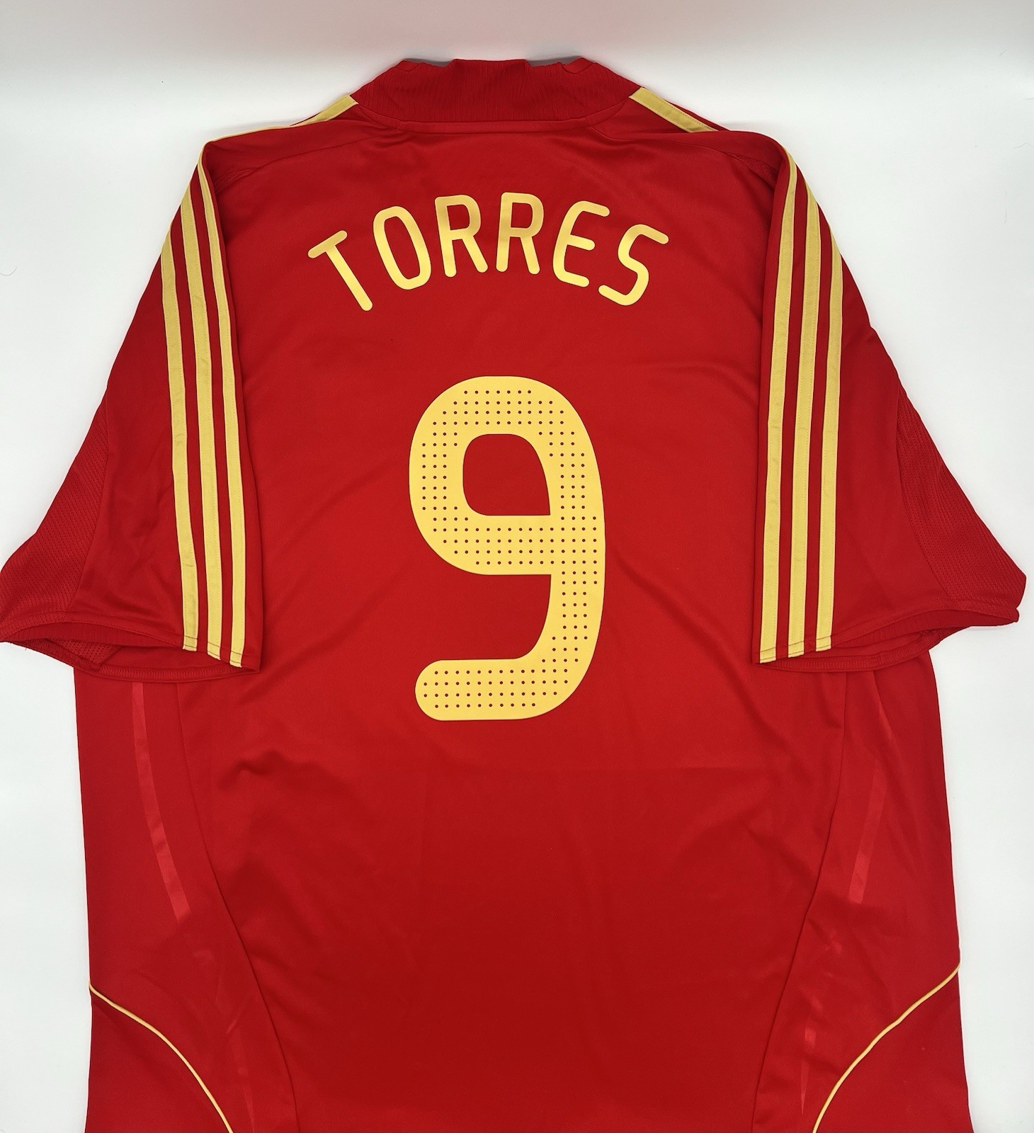 Spain 2008/2009 Home Torres #9 Authentic Adidas Soccer Jersey (XXL)