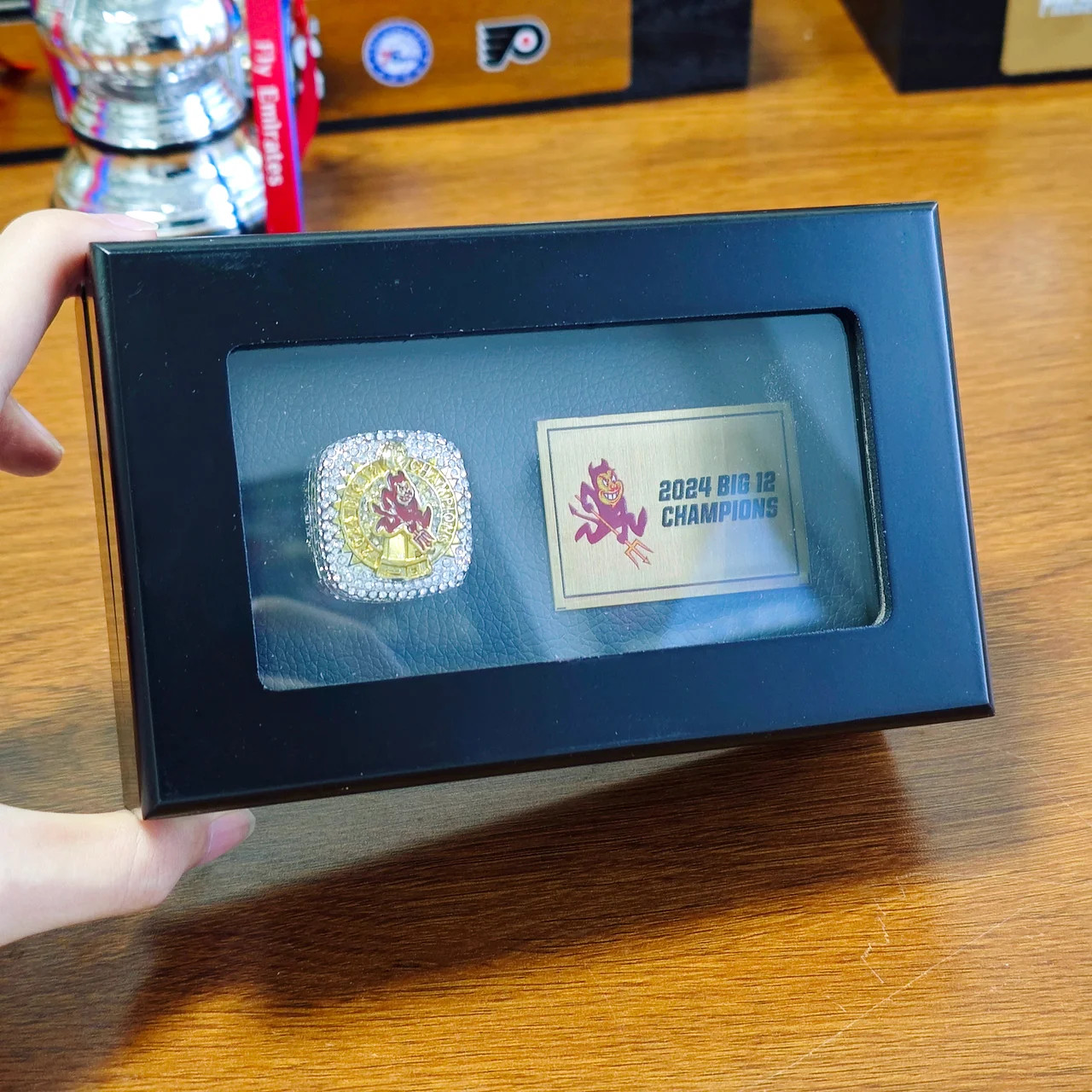 2024 BIG 12 Arizona State Sun Devils football Championship Ring Size 11 With Box