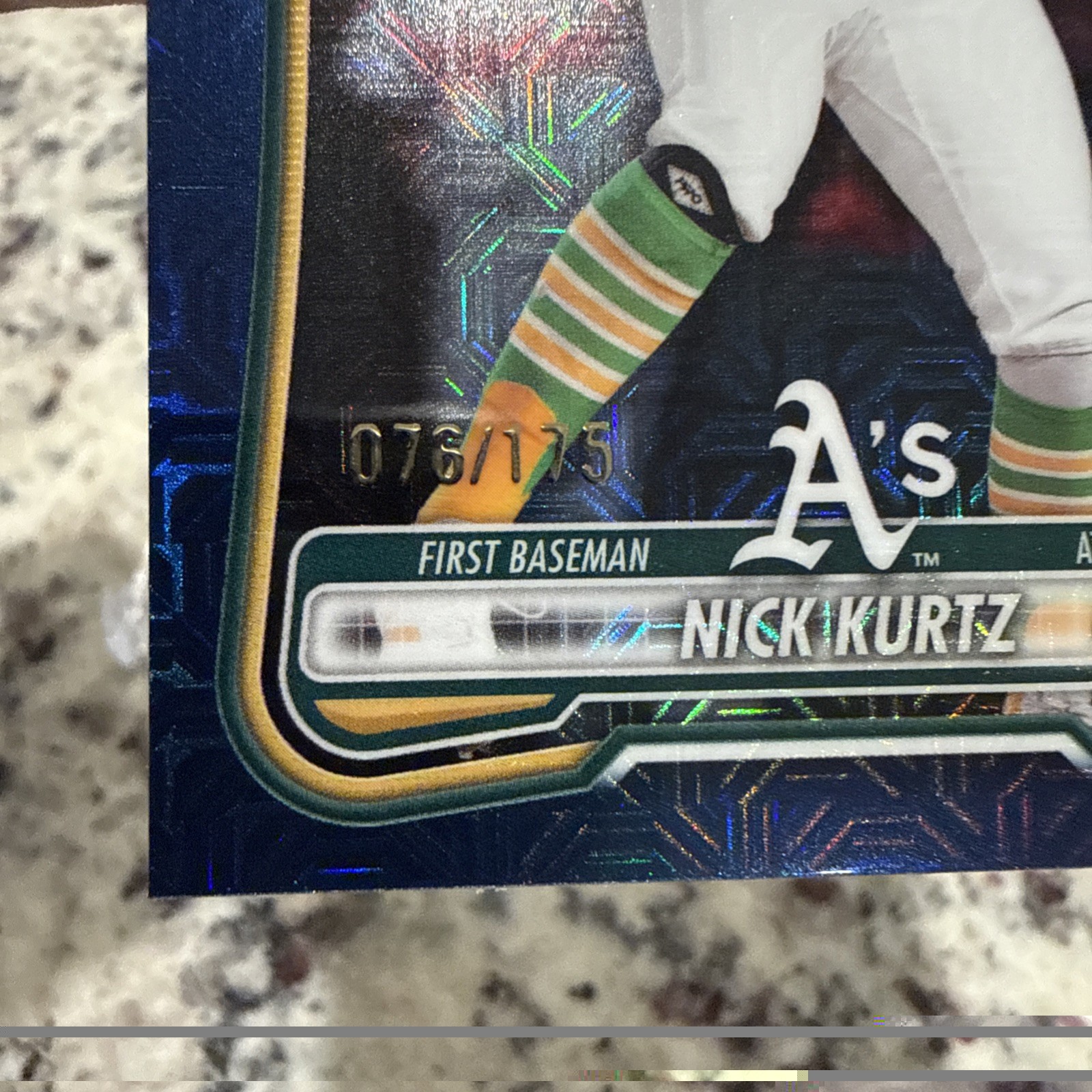 2026 Bowman Nick Kurtz Mojo Refractor Navy Blue /175 Athletics 🔥