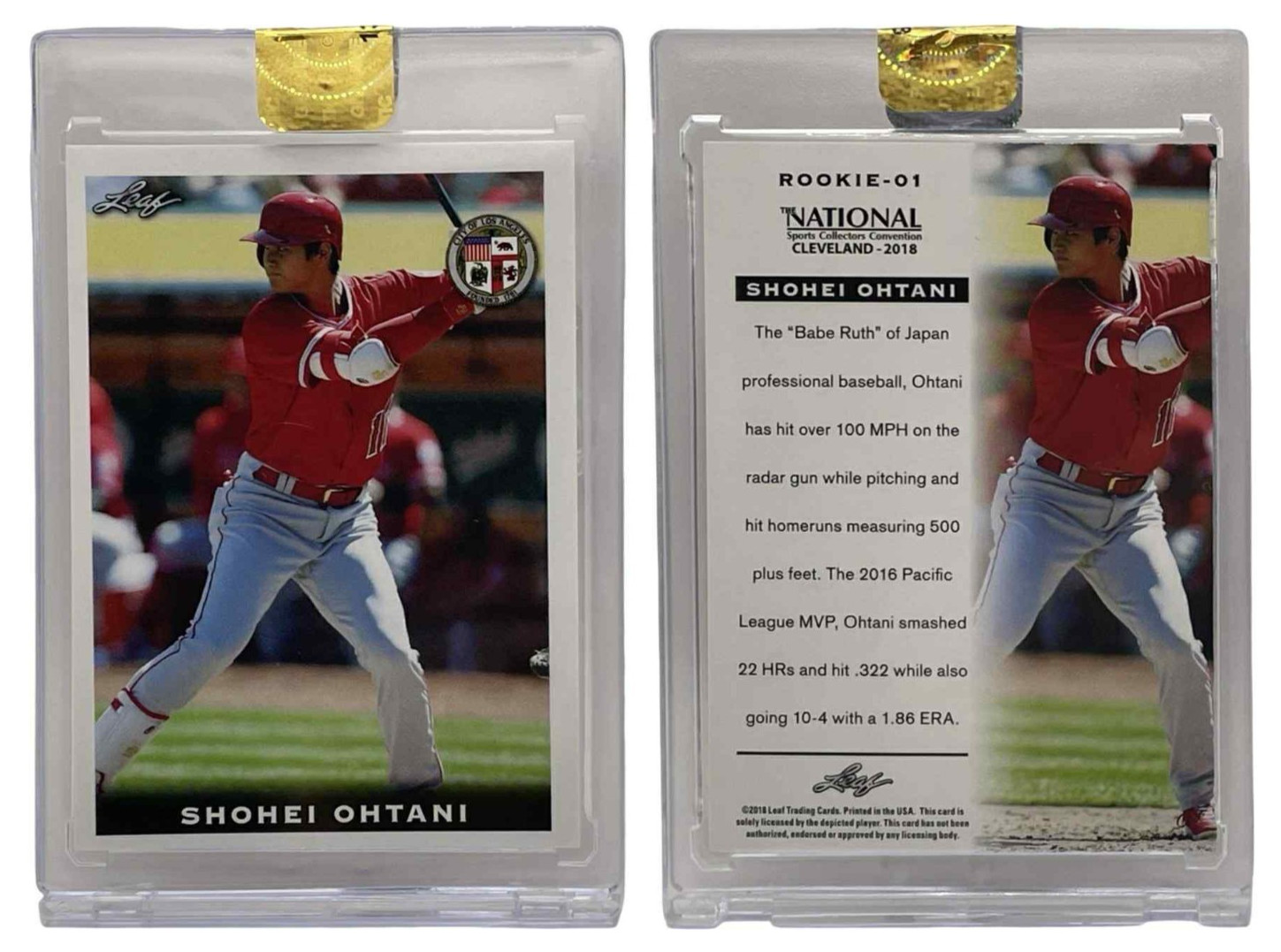 2018 Leaf The National VIP Batting Shohei Ohtani #Rookie-01 Rookie Card (RC)