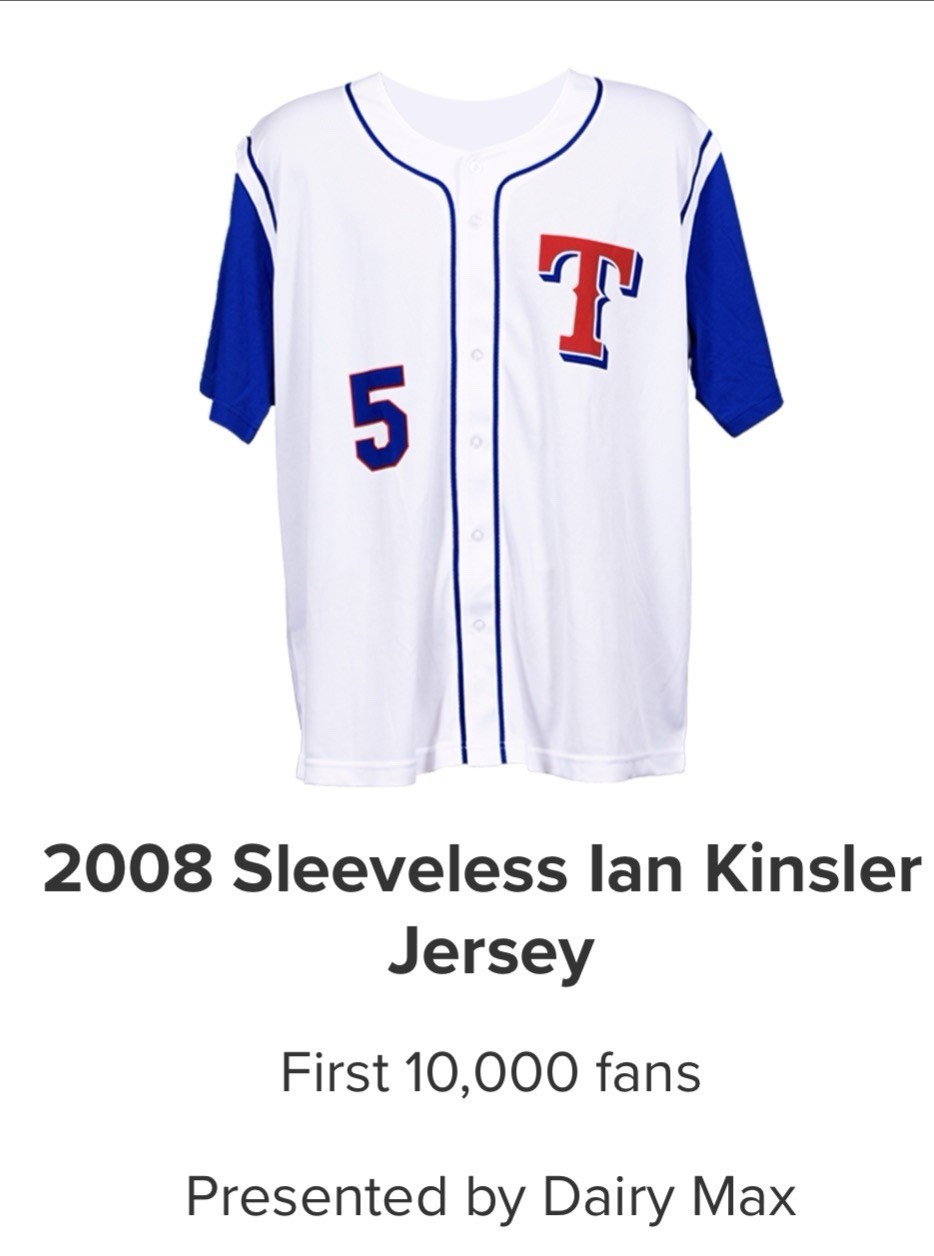 Texas Rangers Ian Kinsler Retro 2008 Jersey – SGA 06/18/26 -Size X-large