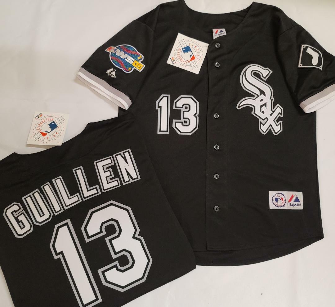 1805 Chicago White Sox OZZIE GUILLEN 2005 World Series Baseball Jersey BLACK New