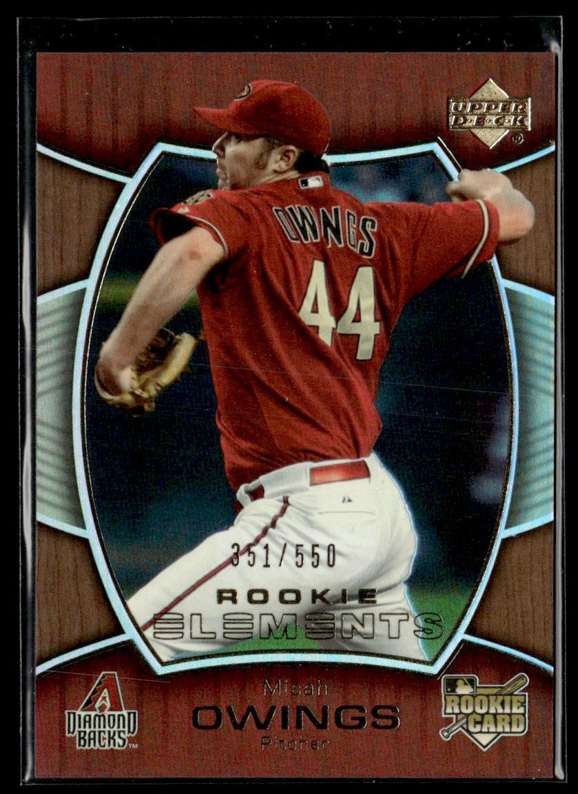 2007 Upper Deck Elements Rookie Elements Micah Owings RC 351/550 Arizona