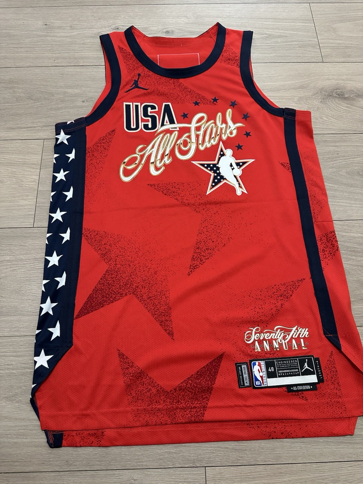 San Antonio Spurs Team Issued Stephon Castle all-Star Prototype Pro Cut Jersey