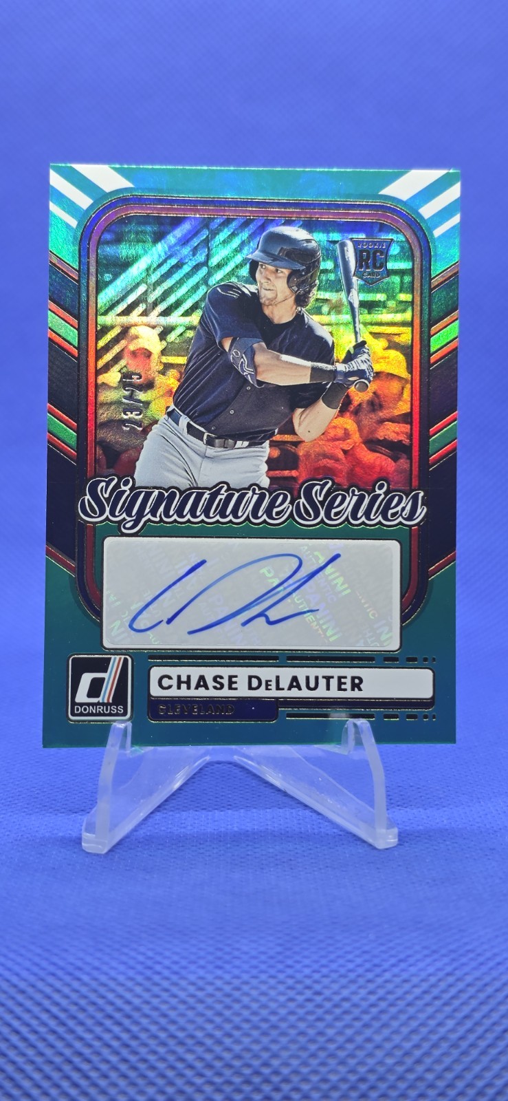Chase DeLauter 2026 Donruss Signature Series Green Parallel Auto # 23/25