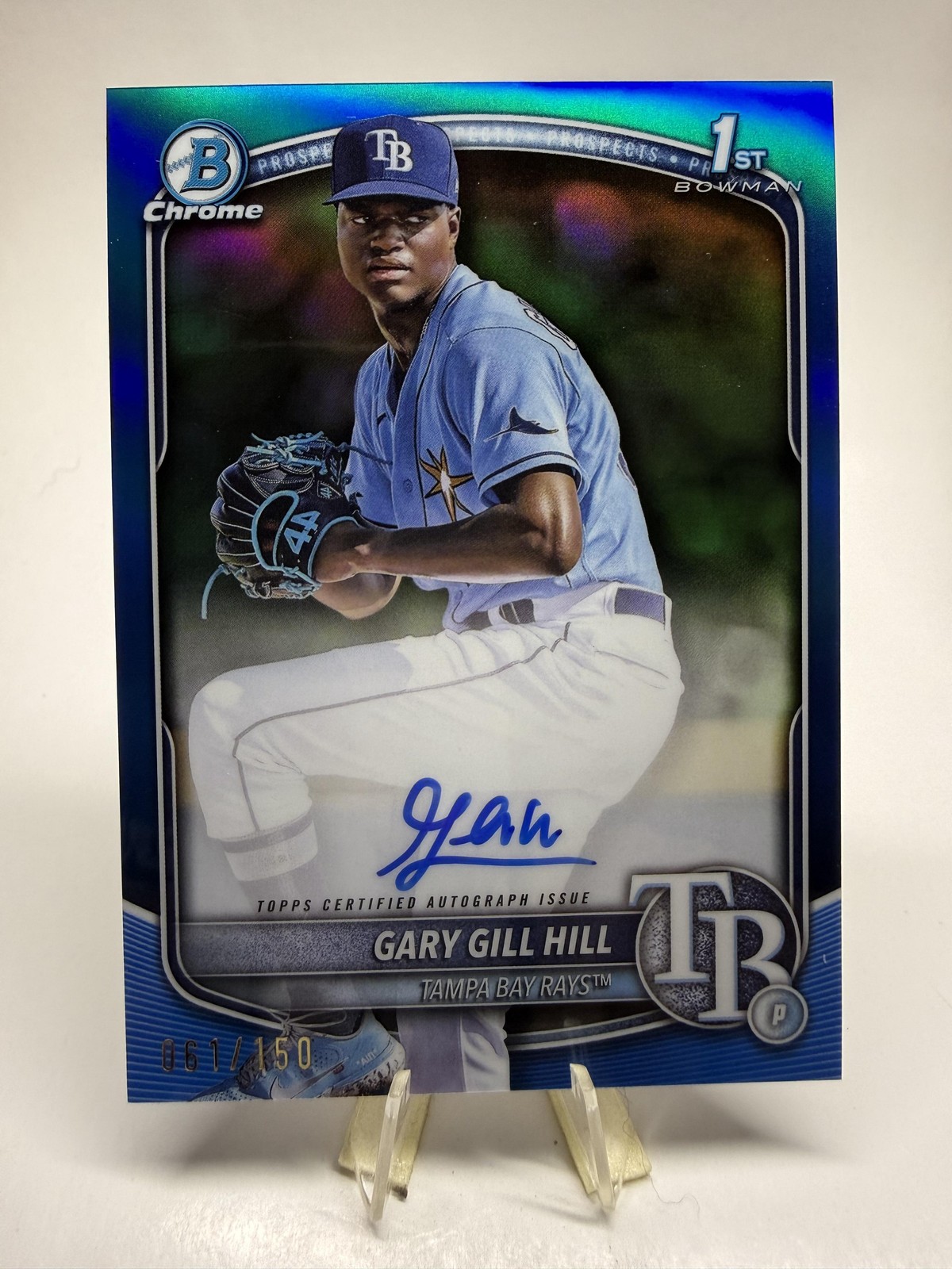 2025 Bowman #CPA-GG Gary Gill Hill Chrome Prospect Autographs Blue #/150 SN,AU