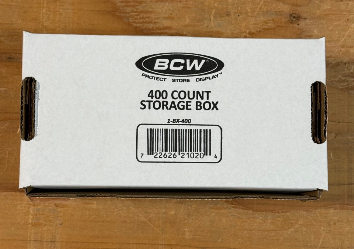 New (1) BCW 400 Count Cardboard Trading Card Storage Box