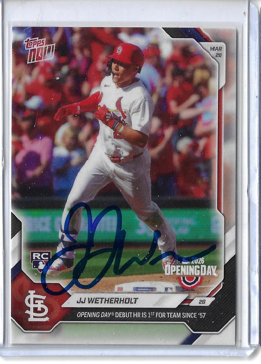 JJ Wetherholt Autographed 2026 Topps Now MLB Opening Day Debut 8