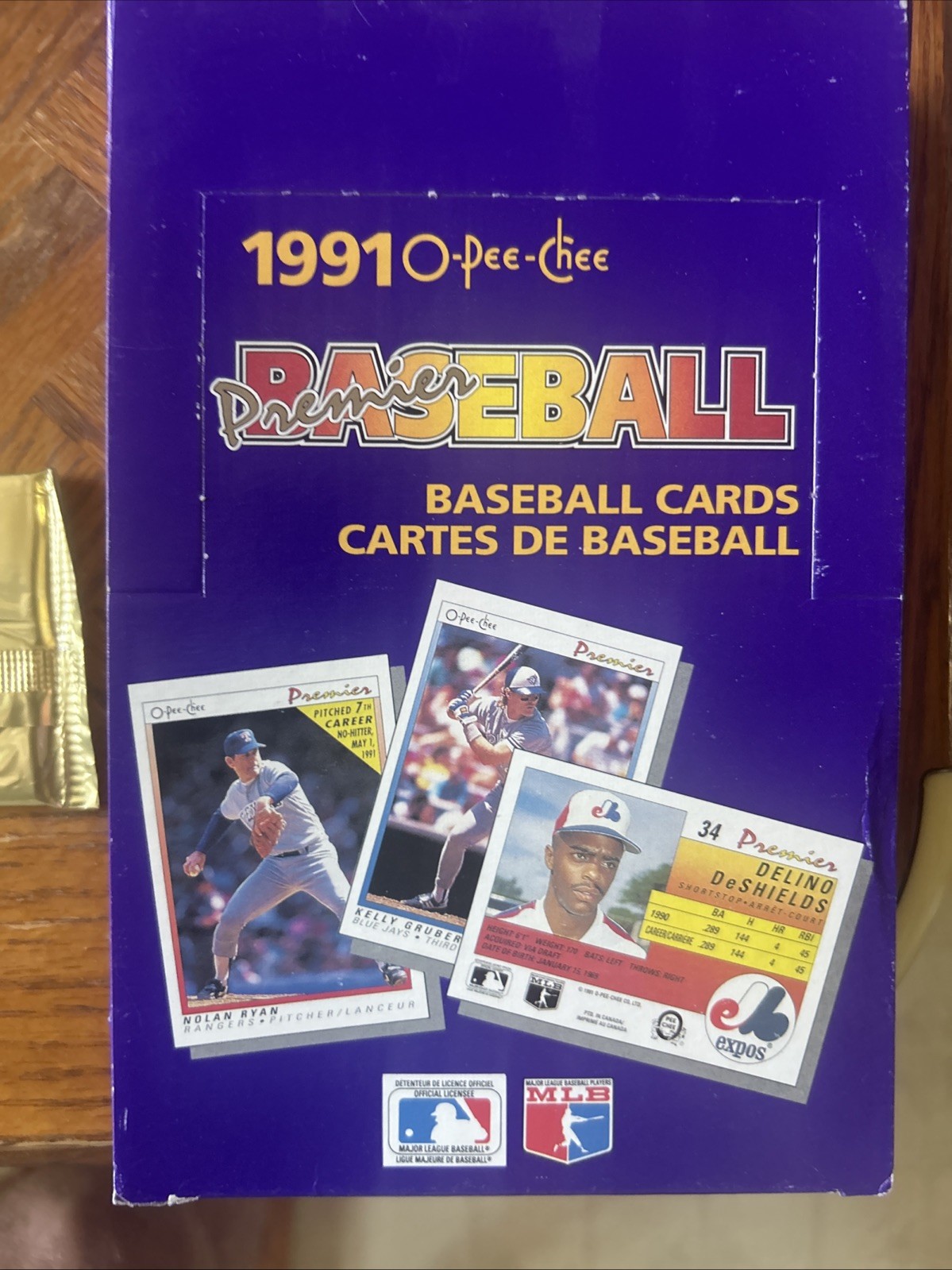 1991 O-Pee-Chee Premier Baseball Cards, 1 Sealed Wax Pack 7 Cards