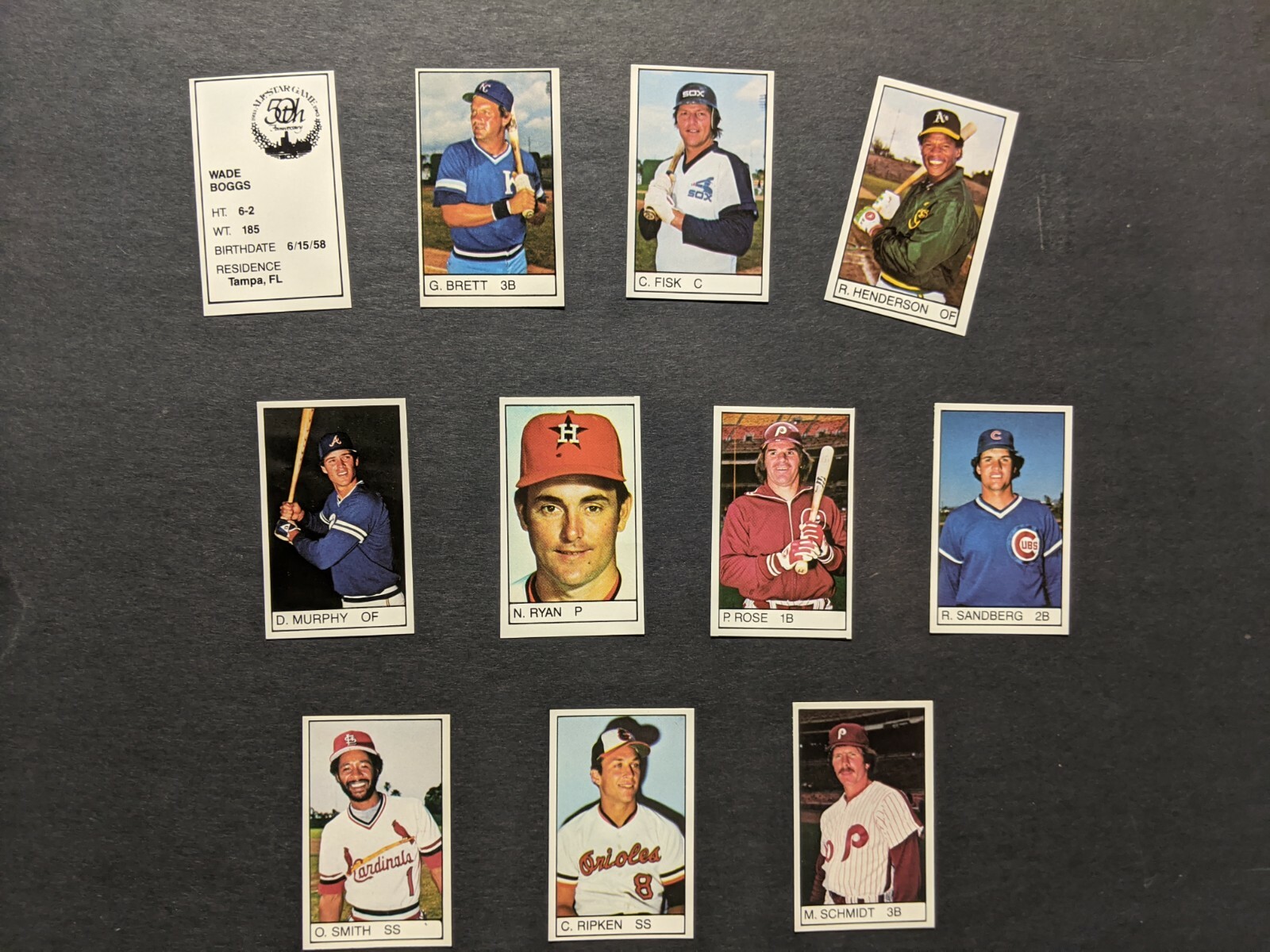 MLB All-Star Game Program Player Inserts 1981 1982 1983 1984 1985 1986 U Pick