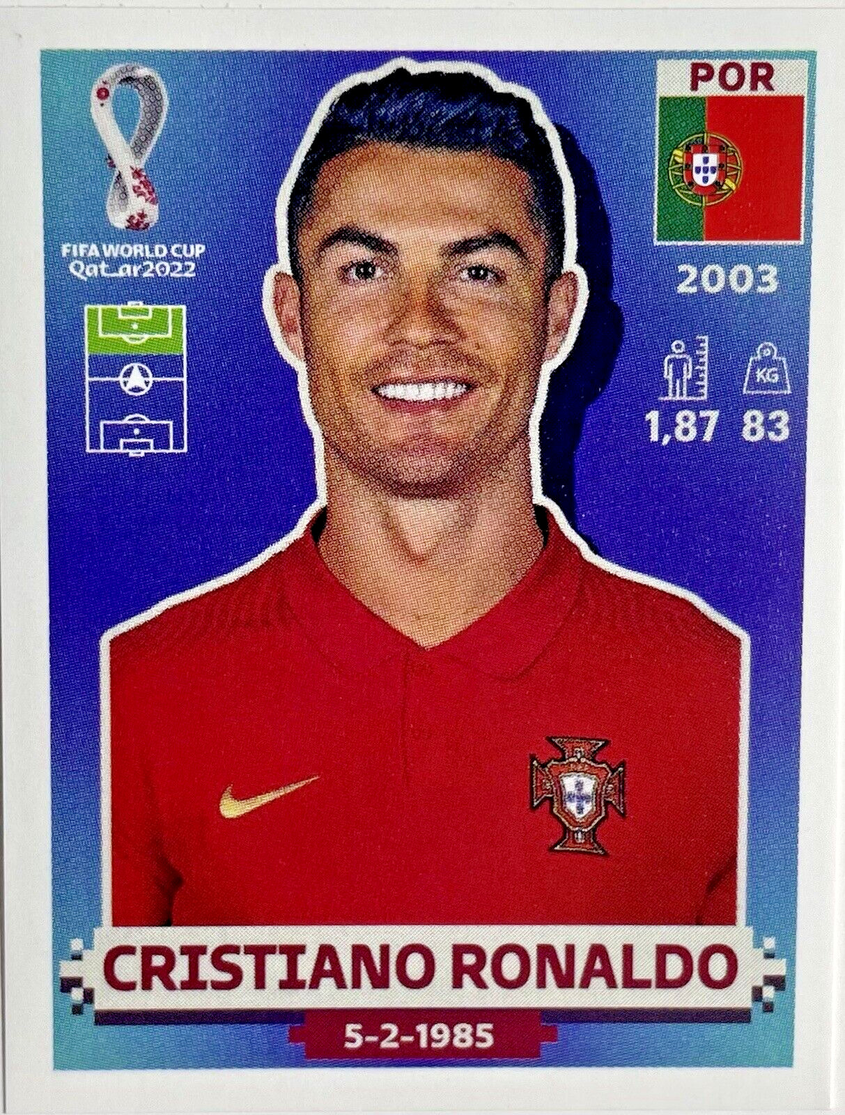 Panini FIFA World Cup Qatar 2022 | POR18 Cristiano Ronaldo | White Parallel