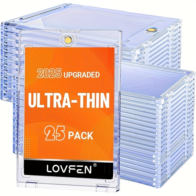 Ultra-thin 35PT One Touch Magnetic Card Holder Holds 25/50/100/200/400ct