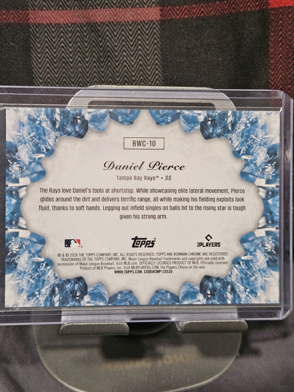 2026 Bowman Chrome Prospects Daniel Pierce Crystallized Gold /50 BWC-10 TB Rays