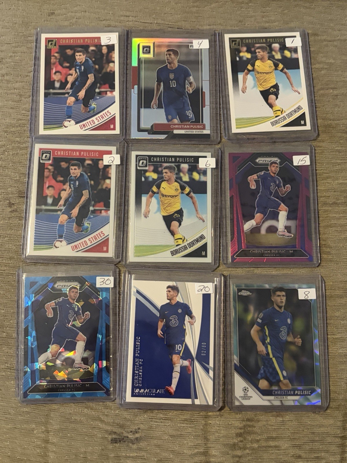 Christian Pulisic Massive 34 Card Lot Team USA USMNT World Cup Numbered, Patch…