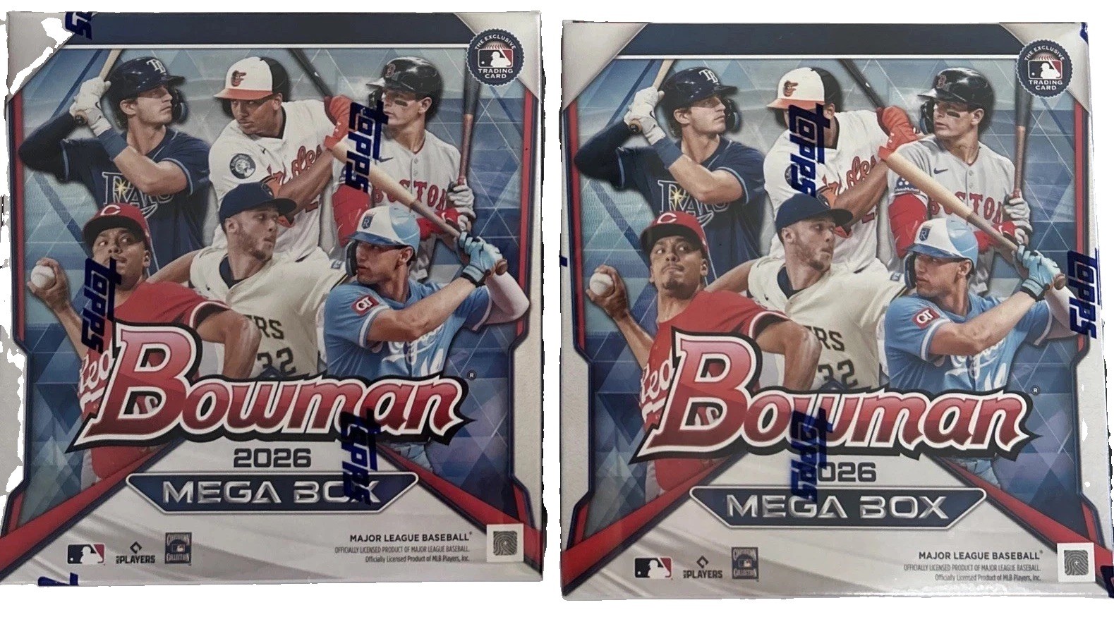 Bowman 2026 Mega Box MLB Baseball 2 Boxes FREE SHIPPING NEW (2) Combo Lot Topps