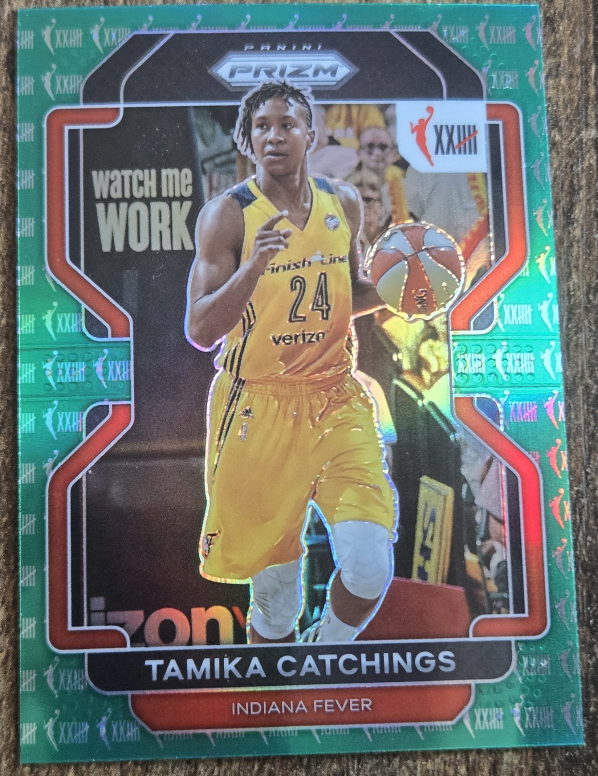 2022 Panini Prizm WNBA – W25 Tamika Catchings #158 Green Prizm