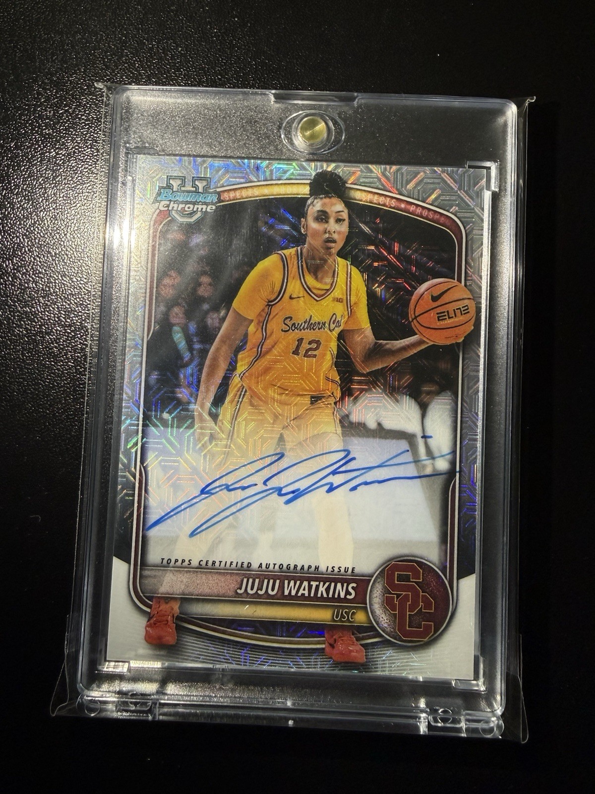 2025-26 Bowman JuJu Watkins Chrome Prospect Auto Mojo Refractor #CPA-JA Trojans