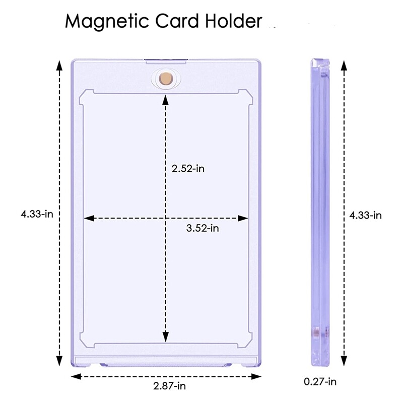 CF Magnetic Card Holder One Touch Case RED BORDER – 35PT-260PT Sizes