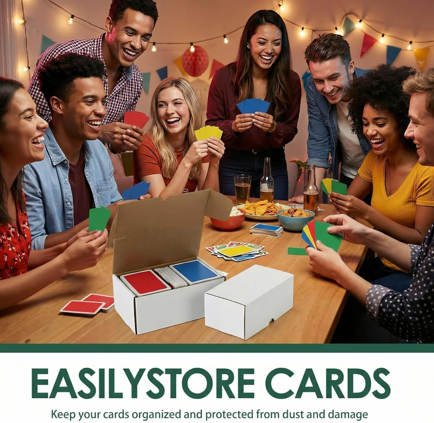 150 Pcs 400 Count Trading Card Storage Box Cardboard Baseball Card Storage Box C