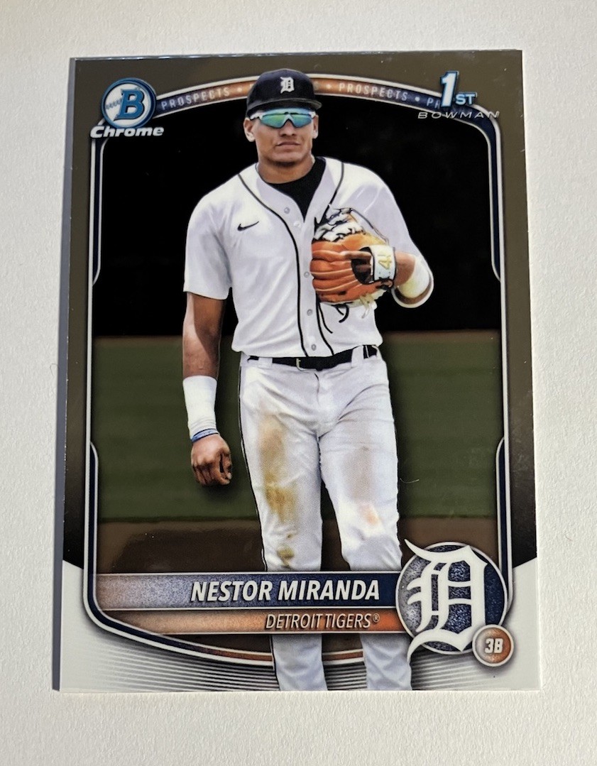 Nestor Miranda 2025 Bowman Chrome Prospects 1st Bowman #BCP-217 Detroit Tigers